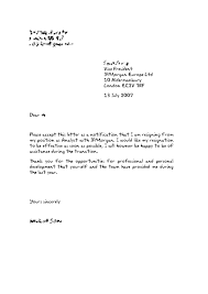 resignation letter sample