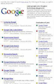 Visit Google Labs home page