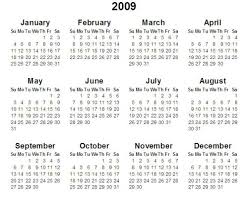 2009 calendar