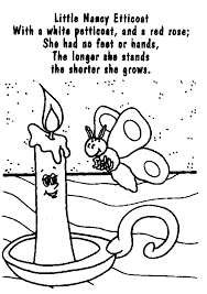 nursery rhymes coloring sheets