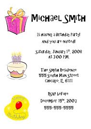 sample birthday invitations