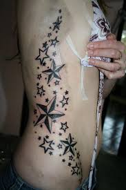 back tattoos of stars