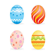 Easter sample eggs Vector