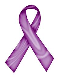 purple ribbon tattoo