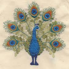 peacock embroidery pattern