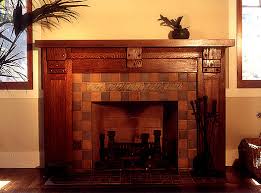 arts and crafts fireplace mantels
