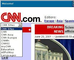 Select menu at CNN.com