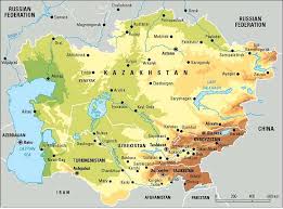 Map of Aral Sea area in