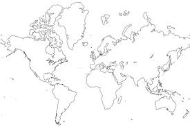 world map outline countries