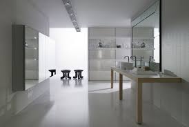 White Bathroom Furniture With Fluorescent Light Fixtures 