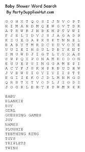 printable baby shower games