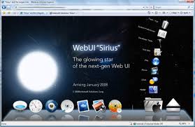 screenshot of Sirius Dock