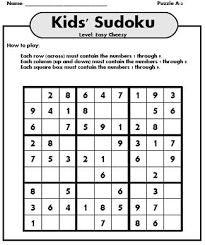 printable sudoku puzzles