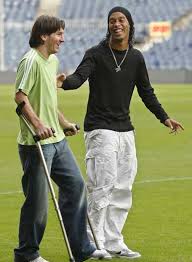 messi Messi_muletas_conversa_Ronaldinho