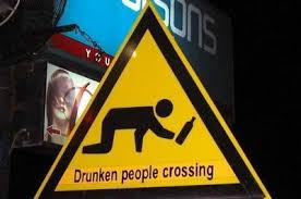 Road signs. Drunkenpeople