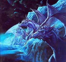 Blue dragons on a