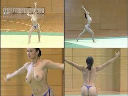 Naked gymnastics coach pulls her disciple's hair