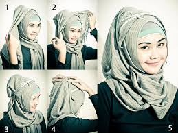 Cara memakai jilbab | Ajiwardana
