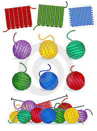 Knitting craft or hobby vector