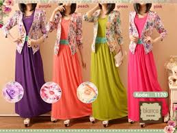 Butik Online Baju Cewek Maxi Dress Muslim B1170, Longdress Rayon ...