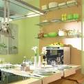 Green Paint and Kitchen Accessories, Small Kitchen Decorating Ideas