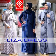 Jual Baju Hijab Modern Casual - Liza Dress By Layra