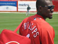 He's already hot this spring, and not just on the field. Jason LaRue - 20070330-phillips_smile