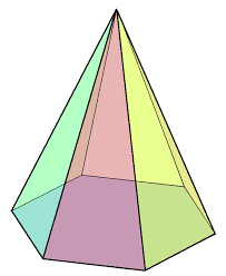 Image result for picture of hexagonal pyramid