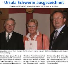Ursula Schwerin wurde für hervorragendes ehrenamtliches Engagement ...