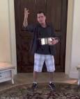 Charlie Sheen puts his own spin on the Ice Bucket Challenge.