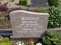 Grab von Anneliese Thomas (geb. Boekhoff) (24.06.1929-12.10.1993 ... - st120