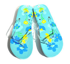 Light Blue Hawaiian Flowers Women Beach Flip Flops Retail $38 | eBay