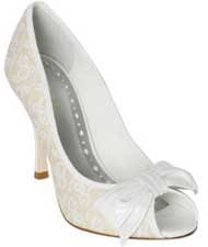 Beautiful wedding shoes � BCBGirls' cream canvas 'Larry' pumps ...