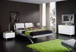 modern bedroom design color scheme ideas black white with green accent