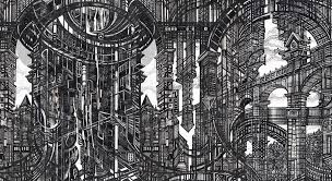 Architectural Utopia 9 Fragment Drawing by Serge Yudin ... - architectural-utopia-9-fragment-serge-yudin