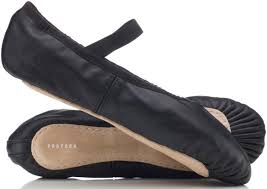 Black Leather Ballet Shoes by provora for boys and girls ...