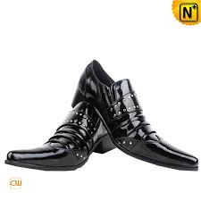 Mens Designer Black Leather Dress Shoes CW760026 | CWMALLS