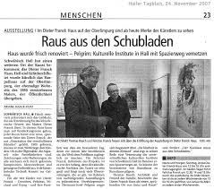 Dieter Franck Haus | Schwäbisch Hall Oberlimpurg - haller_tagblatt_artikel_vernissage