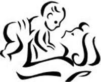 Outline in black and white of Outline in black and white of