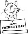 Cat Is Saying Happy Father's Day coloring page | Super Coloring