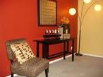 Interior: Red Feature Accent Wall Painting Color Ideas ...