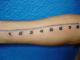 ruler tattoo from calofornia