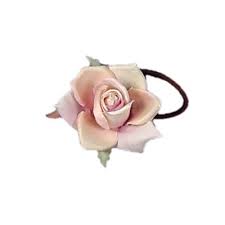 Flower Clip | Lavendar Rose Small/Medium (2.5 inch) Elastic Band ... - Lavendar-Rose-110-flower-elastic-band
