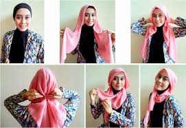 Tutorial Jilbab Segi Empat Untuk Wajah Bulat | Tutorial hijab ...