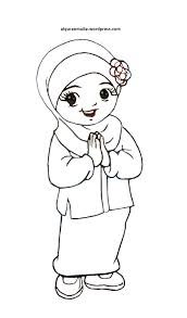 Mewarnai Gambar Kartun Anak Muslimah 46 | alqur'anmulia