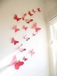 30 3D Wall Butterflies Paper Wall Decor 3DPink by SimplyChicLily