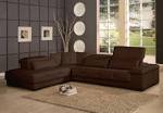 CR-Bella Brown Modern Leather Sectional Sofa CR-Bella Brown Modern ...