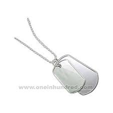 dog tag necklace Wholesale - Customized Printed Your Logo - White---Dog-tag-necklace--5597746