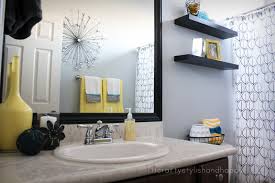 Marvelous Yellow Bathroom Accessories - Yellow And Gray Bathroom ...
