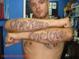 One Love Writing Tattoo